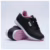 Kidstep Tenis Escolar Infantil Feminino Jogging Preto com Rosa 20 ao 36