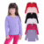 Kit 1, 3 ou 5 Blusas Manga Longa Infantil Menina Algodão Lisa Feminino de Inverno Quentinho