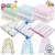 Kit 10 Peças Coisas de bebê – 3 Cueiros Flanelados Estampados + 6 Pano de Boca + 1 Toalha de Banho.