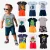 kit 10 peças de roupas são 5 conjuntos masculino infantil verão bermuda e camisa tamanho 1 2 3 4 6 8