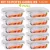 Kit 10 Potes de Vidro Hermético Retangular 640ml Marmita Microondas Freezer Forno