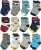 Kit 12 Pares Meia Infantil Antiderrapante 0-6/0 a 6 Meses tema/gênero Meninos neném nenéns bebe bebes