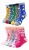 Kit 12 Pares Meia Infantil Bebe Menina Menino Antiderrapante