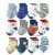Kit 12 Pares Meias para Bebês Menino c/ Antiderrapante 0 a 24 meses