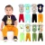 Kit 12 Peças de Roupas para Bebê Menino (6 Body Curto + 6 Calça Mijão)Kit 6 Body Roupa Infantil Bebê