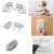 Kit 12 Protetor Tomada Bebe Segurança Contra Choque Branco