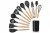 Kit 12 Utensílios De Cozinha Silicone Cabo Madeira