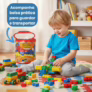 😍 Kit 140 Peças De Blocos De Montar Educativo Brinquedos Infantil Gravo Brink