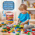 😍 Kit 140 Peças De Blocos De Montar Educativo Brinquedos Infantil Gravo Brink