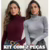 🛍️ Kit 2 Blusas Feminina Cacharrel Tricô Básica Suéter Gola Alta Manga Longa Tricot