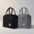 Kit 2 Bolsa Marmita Térmica Lancheira Academia Trabalho Dia Preto E Cinza