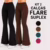Kit 2 Calças Legging Flare Leg Bailarina Feminina Suplex Cintura Alta Sem Transparência Cós alto Calça Boca de Sino
