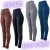 KIT 2 Leggings Plus Size Montaria Cós Alto
