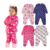 Kit 2 Macacão Bebe Menina Roupa Inverno Soft Peluciado Com Zíper Sortido
