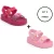 KIT 2 pares Sandália bebe menina papete infantil feminina borboleta coração lançamento confortável
