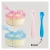 Kit 2 Porta Leite em Pó + 2 Colheres com Ponta de Silicone