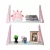 🛍️Kit 2 prateleiras branca com alça de couro ecológico rosa (decoração quarto de menina)