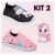 Kit 2 tênis infantil menina Calce Fácil Bebê Criança Lançamento Promoção