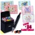 Kit 24 Canetinhas + Livro De Colorir Capa Dura Stitch Angel Hello Kitty Outros 50 desenhos Páginas 180g A5