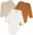 Kit 3 Body Minimalista Manga Longa Para Bebê Unissex Menina Menino Baby Greg