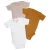 Kit 3 Body Minimalista Para Bebês Unissex Meninas Meninos Cores Neutras Manga Curta – Baby Greg 0 A 12 Meses