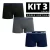 Kit 3 Cueca Boxer Infantil Lisa Menino