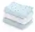 Kit 3 Cueiros Bebê Manta Estampado E Flanelado 80cm X 50cm Cor Menino Azul