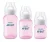 Kit 3 Mamadeiras Clássica Anticólica 125/260/330ml Rosa Philips Avent