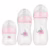 Kit 3 Mamadeiras Easy Flow Elefante Rosa 120 270 330ml