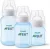 Kit 3 mamadeiras Philips Avent Anti-colic 125, 260 e 330ml –  Transparente ou Azul