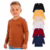 Kit 3 ou 5 Camisetas Manga Longa Infantil Menino Básica Lisa