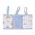 Kit 3 Paninhos de Boca Papi Malha com Prendedor de Chupeta 28cm x 28cm, Azul