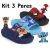 Kit 3 Pares Babuche Chinelo Infantil Menino Personagens Confortável Macio