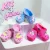 ￼Kit 3 Pares Babuche Pink Panda Azul Unicórnio Rosa Sorvete Super Macio Para Meninas