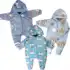 🛍️ Kit 3 Peças Macacão Bebe Inverno Microfibra Com Capuz Menina