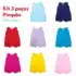 🛍️kit 4 peças body + shortinho menina e menino para bebe infantil canelado