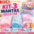 Kit 3 Unidades Manta Soft Microfibra Para Bebê Infantil Inverno Estampada 100cm x 80cm