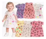Kit 3 Vestidos Estampados Para Bebê Menina Verão Dia A Dia
