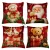 KIT 4 CAPAS DE ALMOFADAS DECORATIVAS NATAL PAPAI NOEL RENA  – TAMANHO 45X45