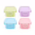 Kit 4 Mini Potes de Plástico com Tampa e Trava | 6,5×6,5x4cm | 30ml Cada | Porta Temperos Whey Suplementos Condimentos Alimentos | Coloridos