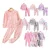 Kit 4 peças Conjunto Fleece Inverno Infantil Estampado Menina 1 ao 14