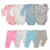 kit 4 peças mijão calça e body manga longa infantil bebe masculino e feminino