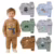 Kit 4 Peças Soft Infantil Menino Inverno Conjuntos Confortáveis Infantil Menino