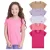 Kit 5 Blusa Manga Curta Infantil Menina 100% Algodão Lisa Basica Tamanho 2