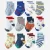 Kit 6 e 12 Pares de Meias Masculino para Recém Nascidos e Bebê Menino c/ Antiderrapante