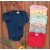 Kit 6 Peças Bebê Pagão Canelado Longo 100% Algodão 3 Body 3 Calças