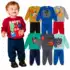 kit 4 peças mijão calça e body manga longa infantil bebe masculino e feminino