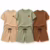 Kit 6 Peças Menino Conjunto Infantil Monocromático Premium Camiseta Shorts Algodão