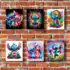 Kit 6 Placas Quadros decorativos Infantil  Tema Stitch