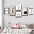 Kit 7 Placas Quadros Decorativos para sua Casa Sala Quarto abstrato Geometrico Coração Rosa folhas rose 60×70